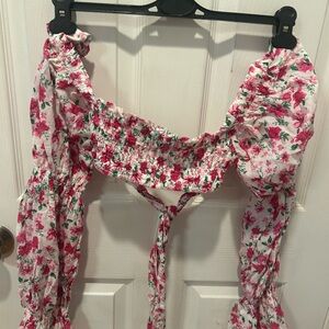 HAZEL BOUTIQUE FLORAL CROP TOP SIZE SMALL, originally $45, now $23